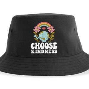 Positive Rainbow Peace Hippie Choose Kindness Earth Day Sustainable Bucket Hat