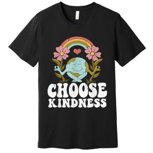 Positive Rainbow Peace Hippie Choose Kindness Earth Day Premium T-Shirt