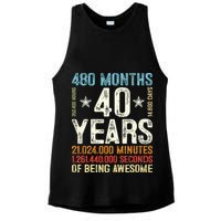Pitbull Resting Pit Face Retro Funny Pit bull Lovers Ladies PosiCharge Tri-Blend Wicking Tank
