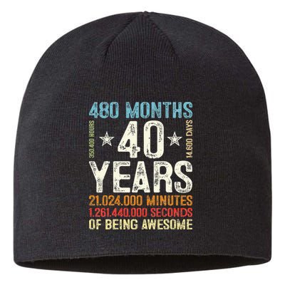 Pitbull Resting Pit Face Retro Funny Pit bull Lovers Sustainable Beanie