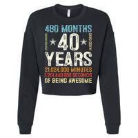 Pitbull Resting Pit Face Retro Funny Pit bull Lovers Cropped Pullover Crew