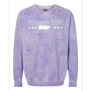 Puerto Rico Pride Proud To Be Puerto Rican Colorblast Crewneck Sweatshirt