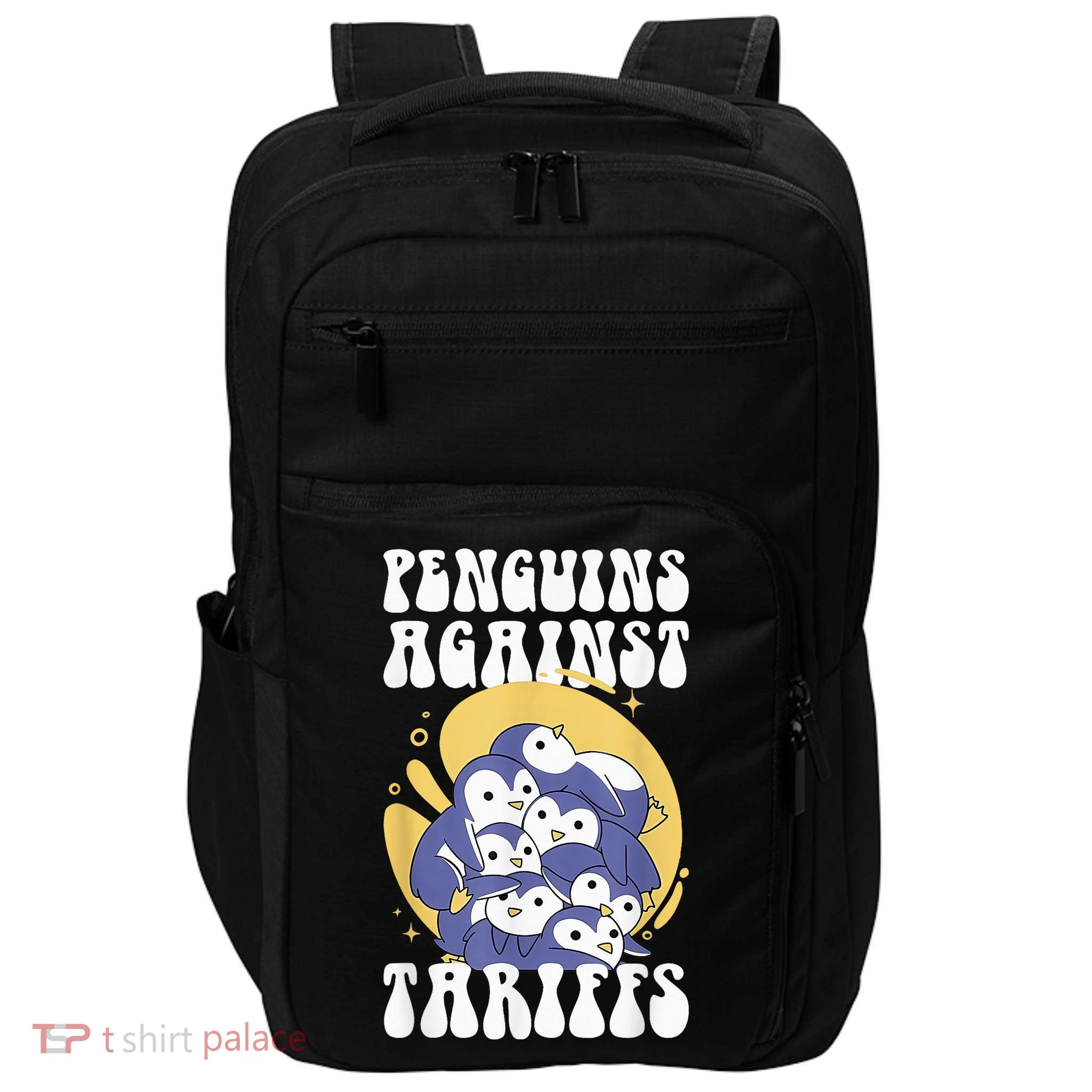 Penguin Resist Penguins Protest Against Tariffs Impact Tech Backpack