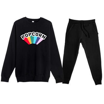 Popcorn Rainbow Premium Crewneck Sweatsuit Set