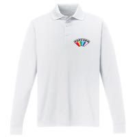 Popcorn Rainbow Performance Long Sleeve Polo