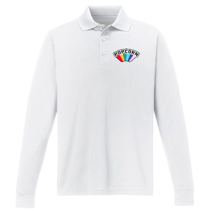 Popcorn Rainbow Performance Long Sleeve Polo