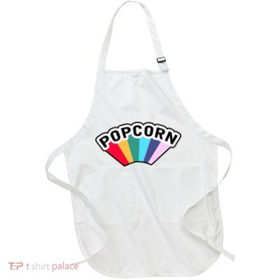 Popcorn Rainbow Full-Length Apron With Pockets