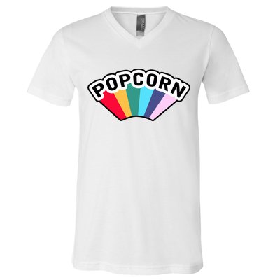 Popcorn Rainbow V-Neck T-Shirt