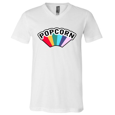 Popcorn Rainbow V-Neck T-Shirt