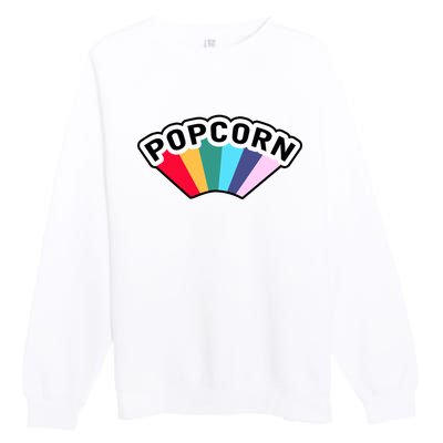 Popcorn Rainbow Premium Crewneck Sweatshirt