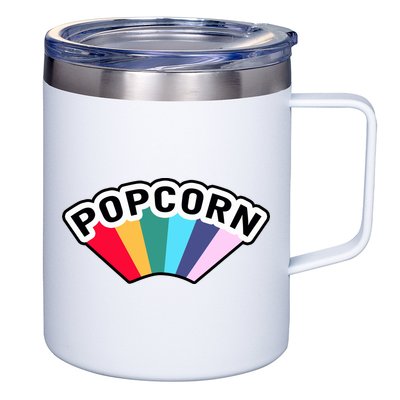 Popcorn Rainbow 12oz Stainless Steel Coffee Mug