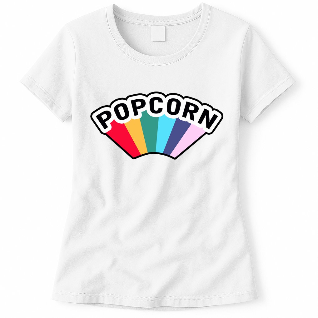 Popcorn Rainbow Womens T-Shirt