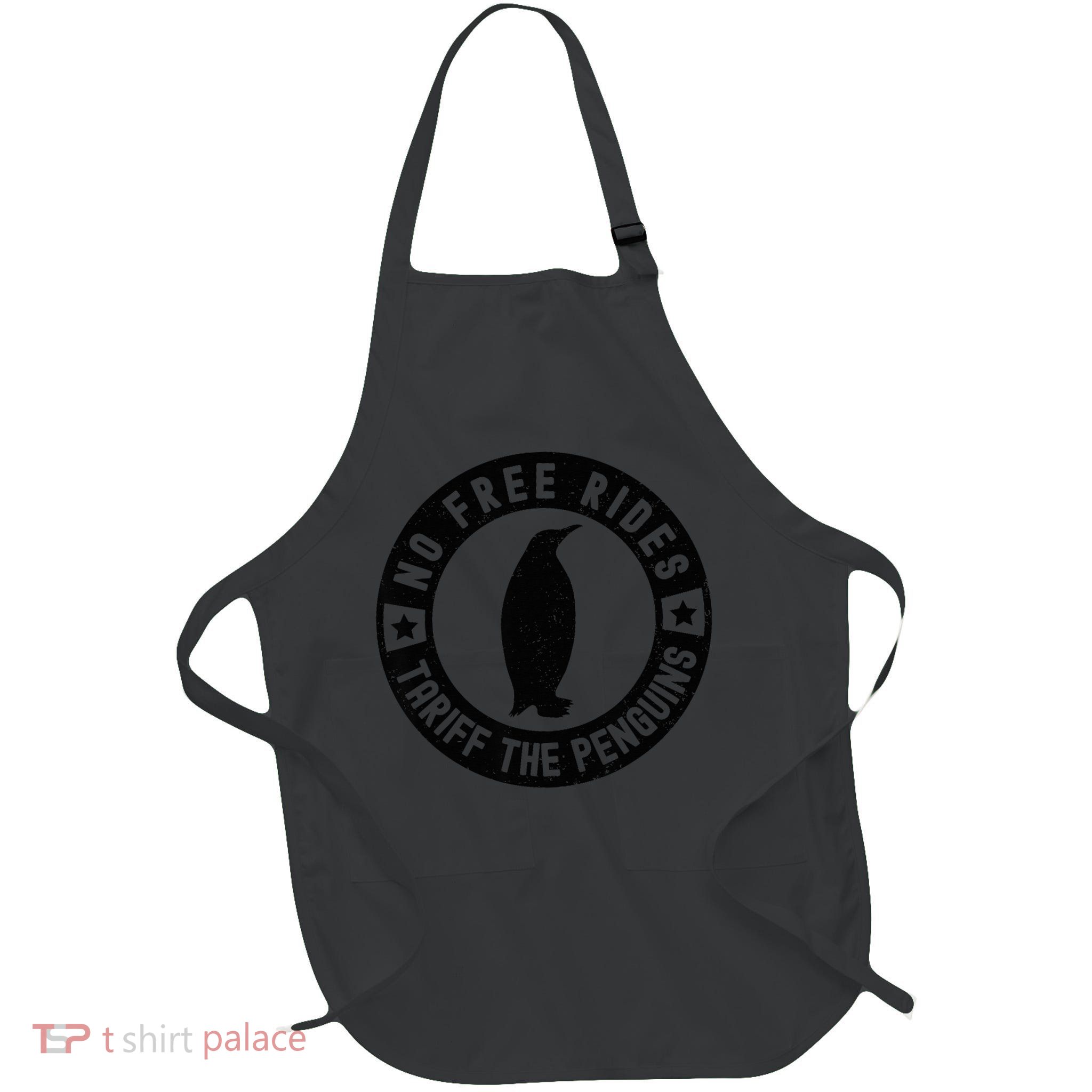 Penguin Resist Penguins Protest Against Tariffs Full-Length Apron With Pockets
