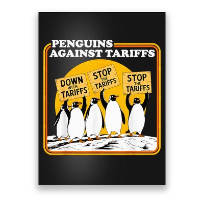 Penguin Resist Penguins Protest Against Tariffs Poster