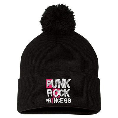 Punk Rock Princess Punk Rock Music Rocker Punker Pom Pom 12in Knit Beanie