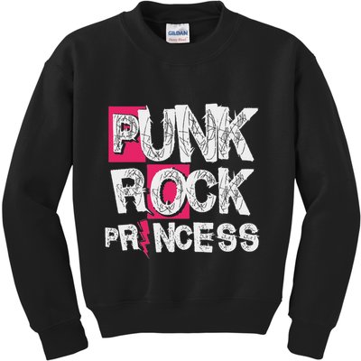 Punk Rock Princess Punk Rock Music Rocker Punker Kids Sweatshirt