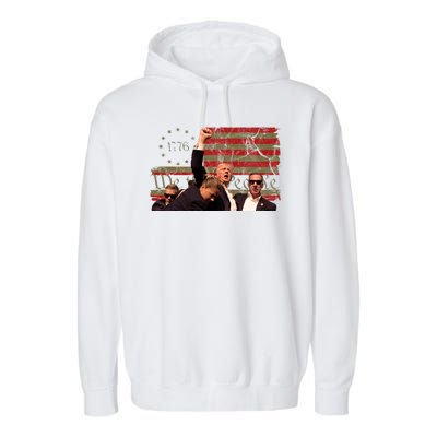 Pennsylvania Rally Pro Donald Trump Vintage Usa 2024 Garment-Dyed Fleece Hoodie