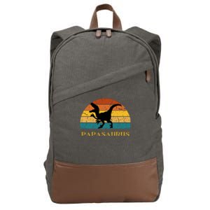 Papasaurus Retro Cotton Canvas Backpack