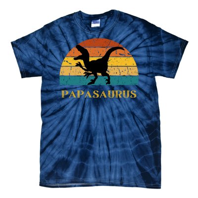 Papasaurus Retro Tie-Dye T-Shirt