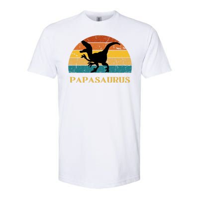 Papasaurus Retro Softstyle CVC T-Shirt