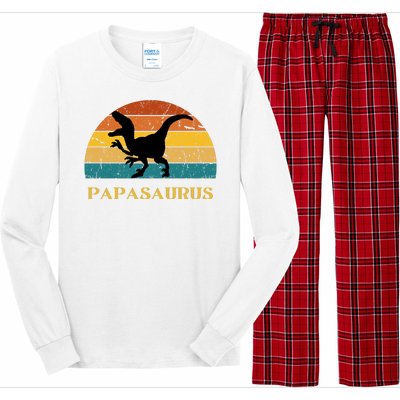 Papasaurus Retro Long Sleeve Pajama Set