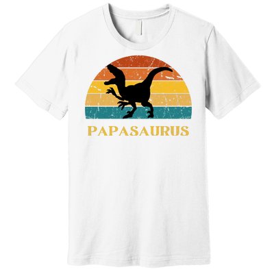 Papasaurus Retro Premium T-Shirt