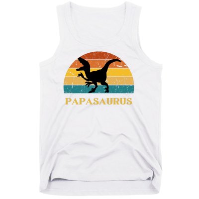 Papasaurus Retro Tank Top