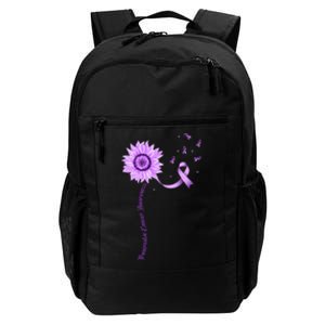 Purple Ribbon Pancreatic Cancer Awareness Daily Commute Backpack