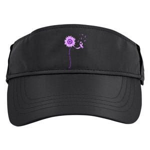 Purple Ribbon Pancreatic Cancer Awareness Adult Drive Performance Visor