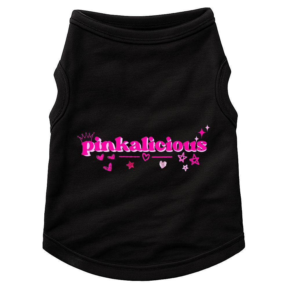 Pinkalicious retro pink heart and stars Doggie Tank