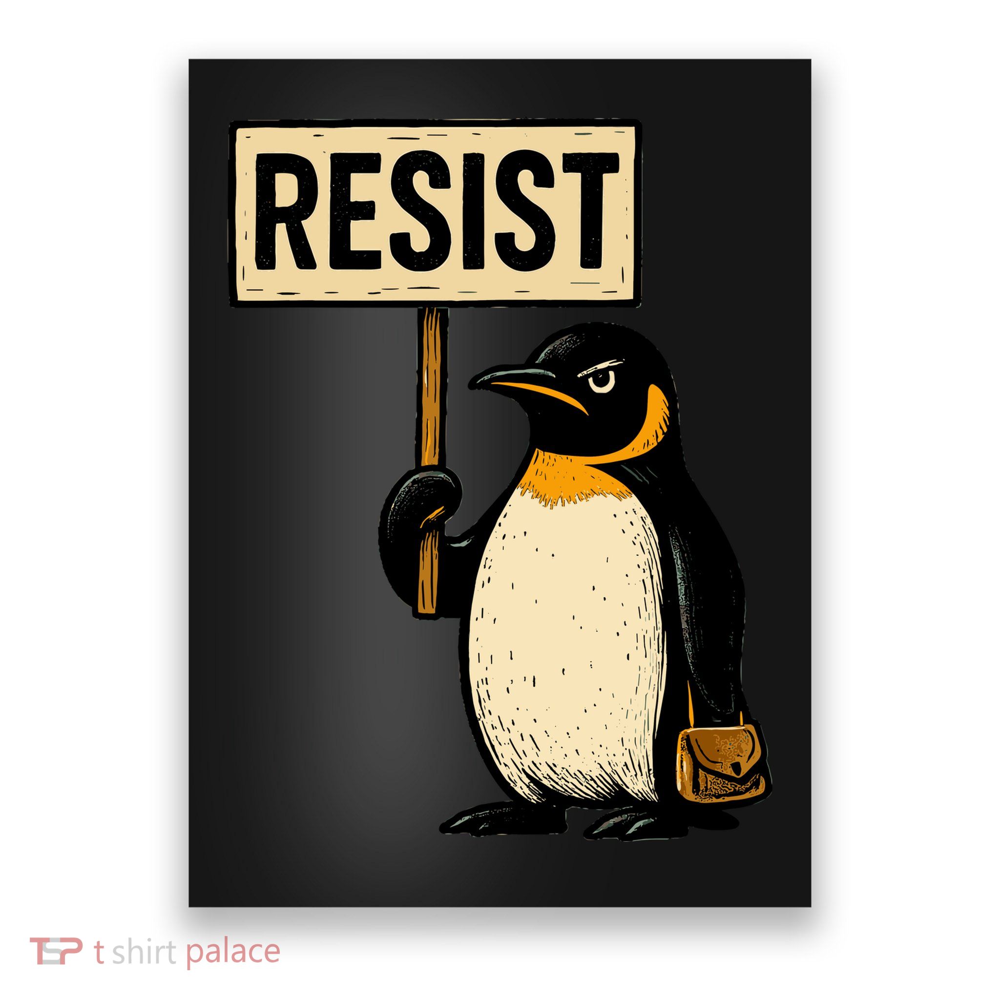 Penguin Resist Penguins Protest Against Tariffs Poster