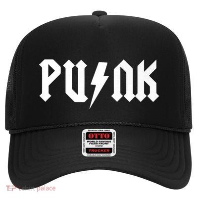 Punk Rock High Crown Mesh Back Trucker Hat