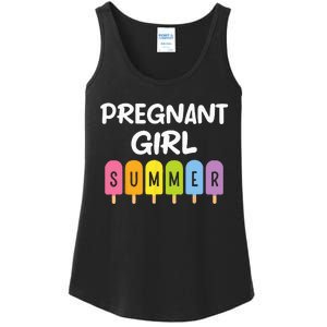 Pregnancy Reveal Pregnant Summer Baby Shower Ladies Essential Tank