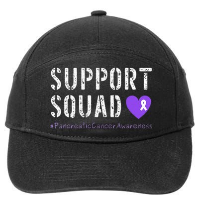 Purple Ribbon Pancreatic Cancer Awareness 7-Panel Snapback Hat