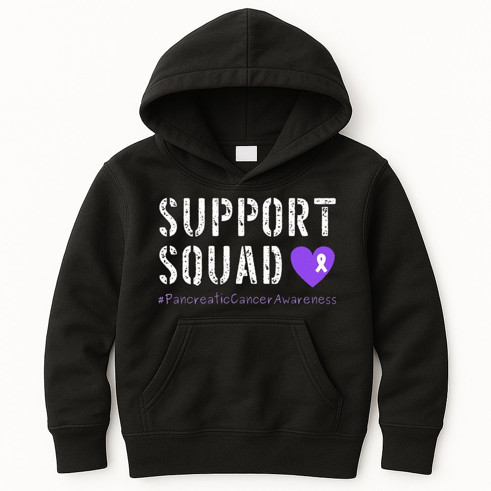 Purple Ribbon Pancreatic Cancer Awareness Kids Hoodie