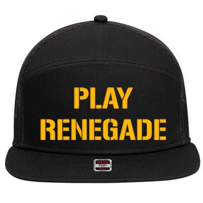 Play Renegade: Pittsburgh Theme 7 Panel Mesh Trucker Snapback Hat