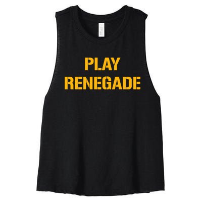 Play Renegade: Pittsburgh Theme Women's Racerback Cropped Tank