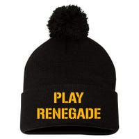 Play Renegade: Pittsburgh Theme Pom Pom 12in Knit Beanie