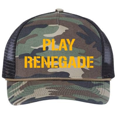 Play Renegade: Pittsburgh Theme Retro Rope Trucker Hat Cap