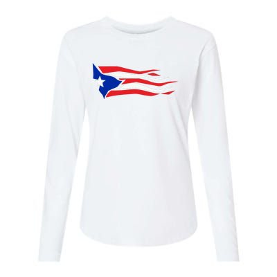 Puerto Rico Womens Cotton Relaxed Long Sleeve T-Shirt