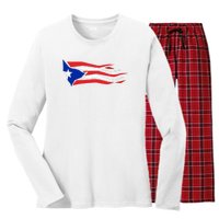 Puerto Rico Women's Long Sleeve Flannel Pajama Set 