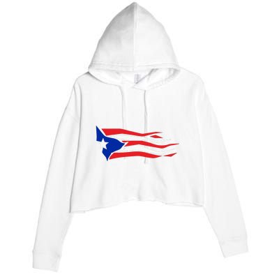 Puerto Rico Crop Fleece Hoodie