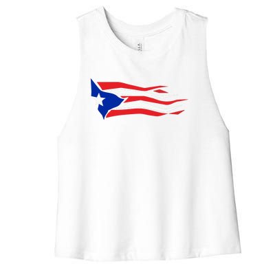 Puerto Rico Women's Racerback Cropped Tank