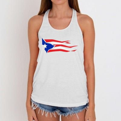 Puerto Rico Women's Knotted Racerback Tank