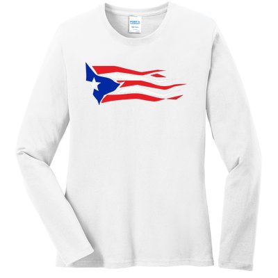 Puerto Rico Ladies Long Sleeve Shirt