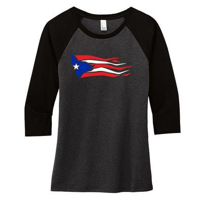 Puerto Rico Women's Tri-Blend 3/4-Sleeve Raglan Shirt