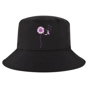 Purple Ribbon Pancreatic Cancer Awareness Cool Comfort Performance Bucket Hat