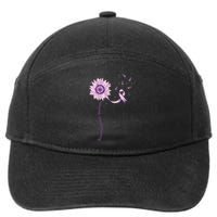 Purple Ribbon Pancreatic Cancer Awareness 7-Panel Snapback Hat