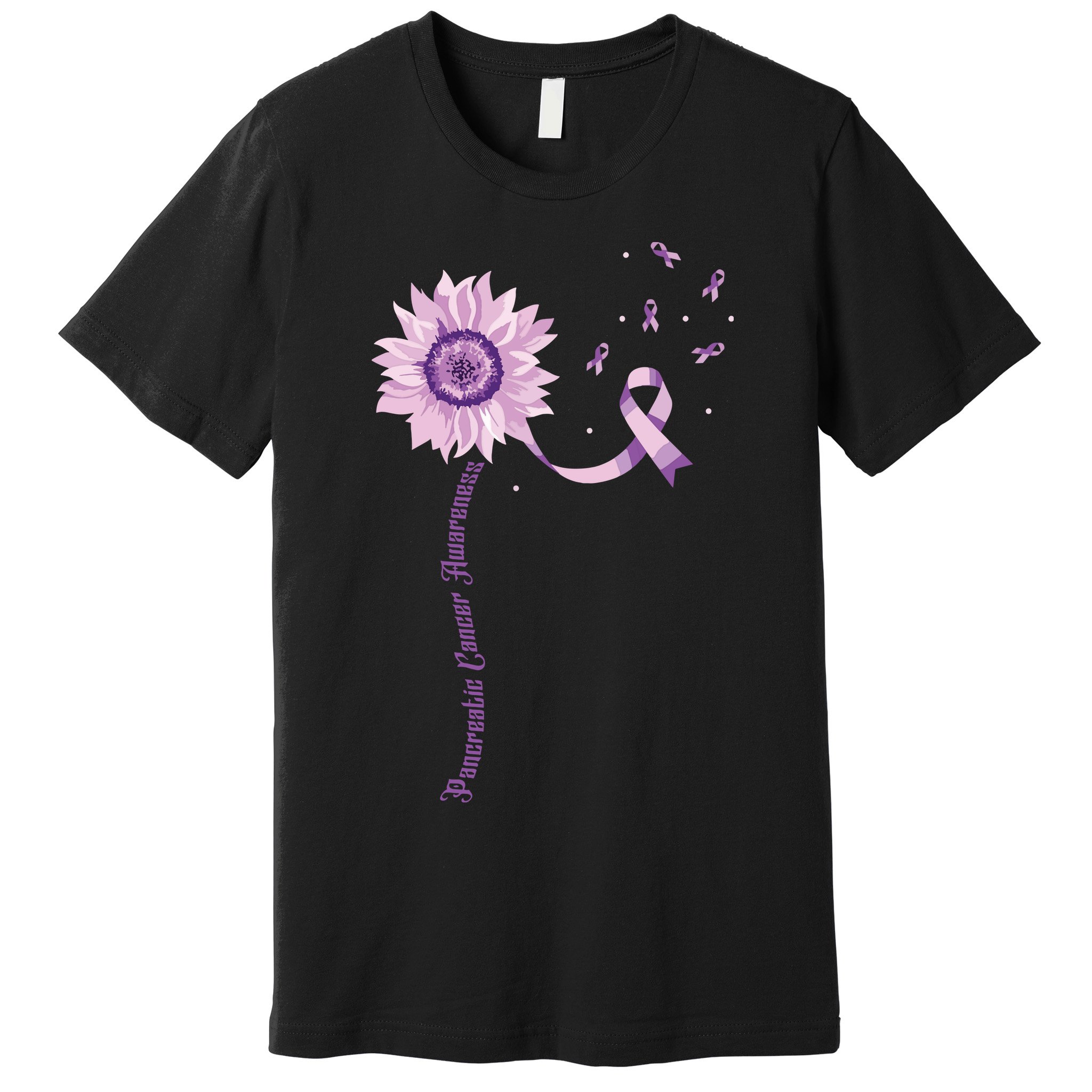 Purple Ribbon Pancreatic Cancer Awareness Premium T-Shirt