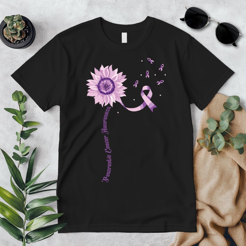 Purple Ribbon Pancreatic Cancer Awareness Premium T-Shirt